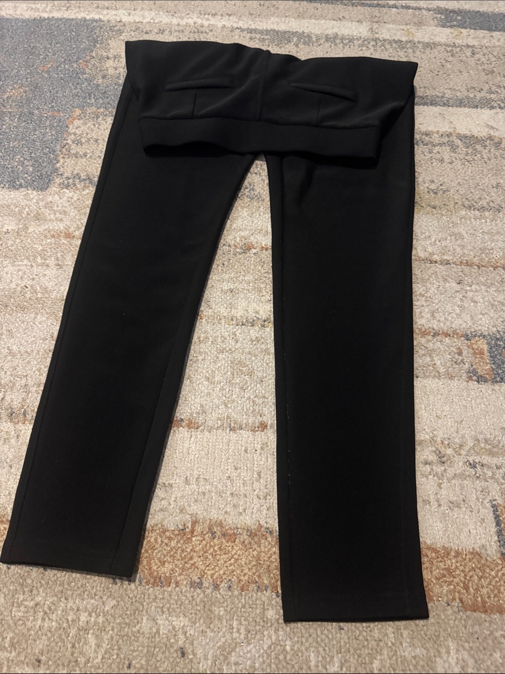 Classic Black Straight-Leg Dress Pants